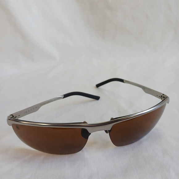 Sundog Eyewear Illusion Sunglasses Silver Frame Amber Lens - Picture 2 of 5